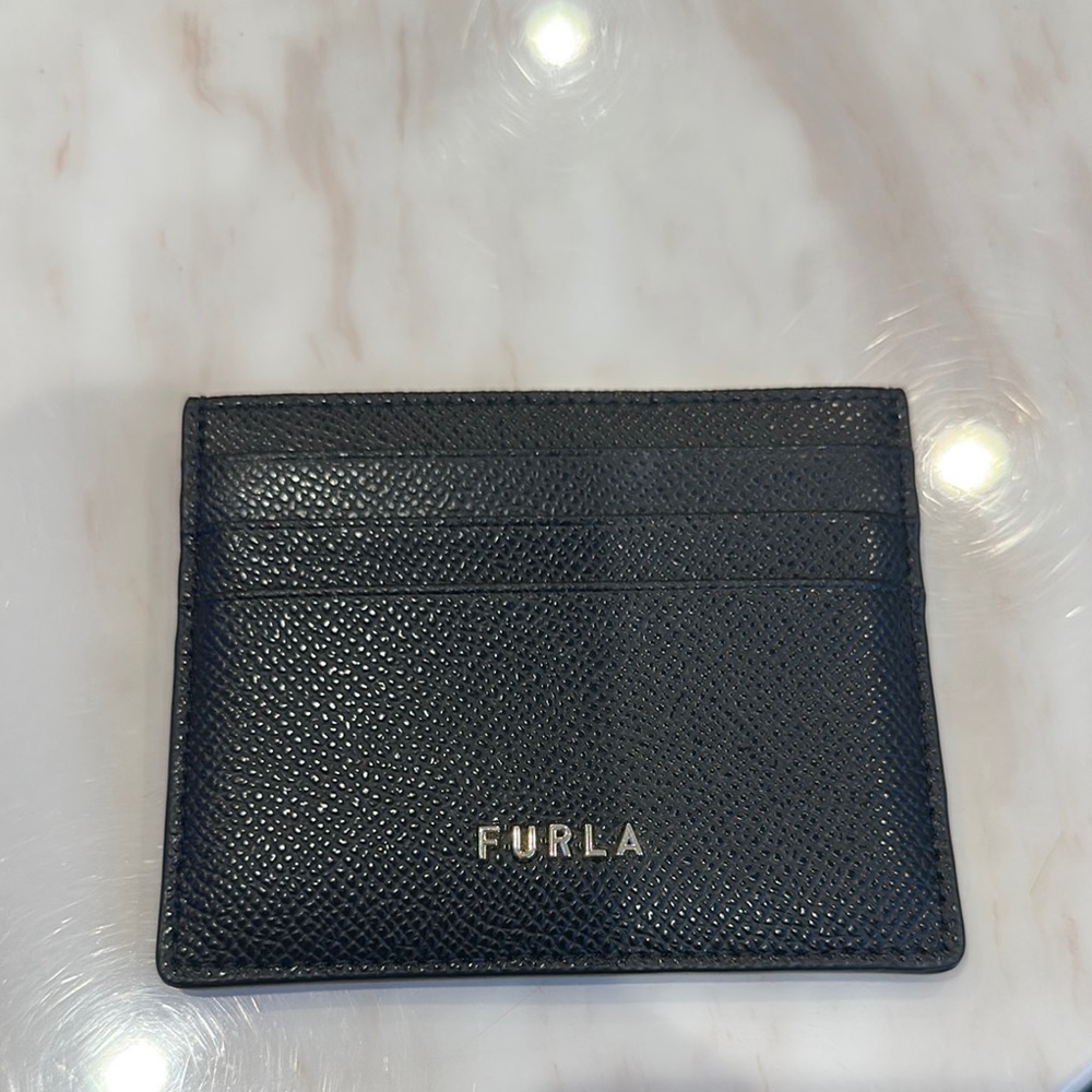 Furla Black Leather Card Holder